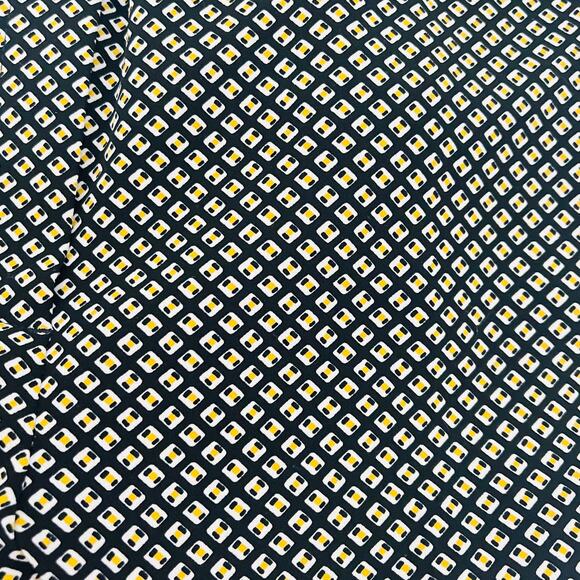 Adrianna Papell Ankle Pants Womens 12 Black Yellow Diamond Pattern Trousers - Picture 8 of 9